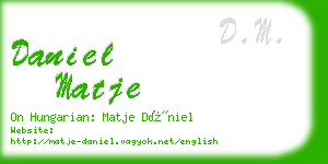 daniel matje business card